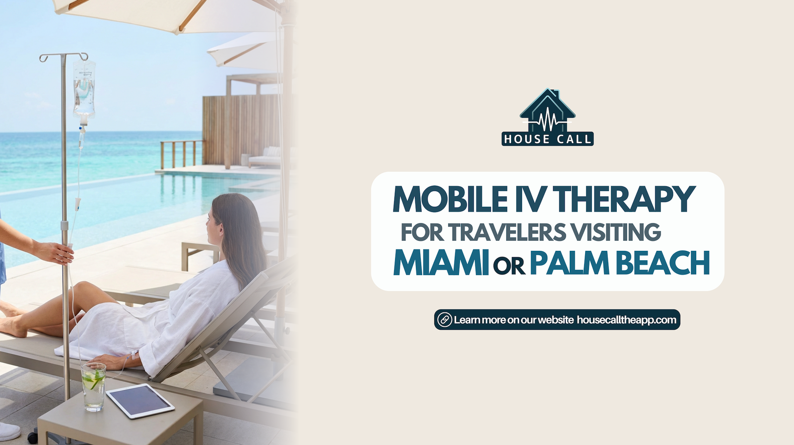 Mobile IV therapy for travelers who are visiting Miami or Palm Beach